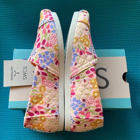 TOMS Alpargata Parfait Pink Repreve Flower Fields Quilted Knit - Picture 4 of 13